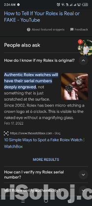 Rolex automatic watch